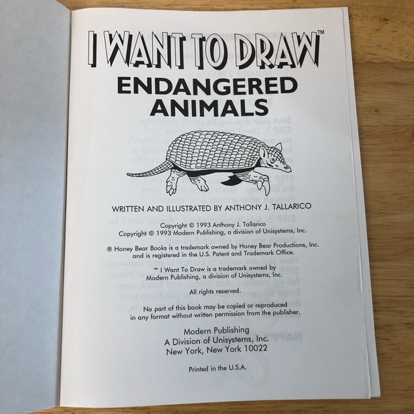 I WANT TO DRAW ENDANGERED ANIMALS BOOK. - Picture 2 of 6